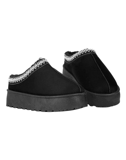 Pantufla Mujer Invernal Plataforma Negro Furor 19404100