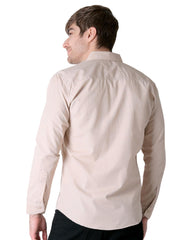 Camisa Hombre Casual Slim Beige Stfashion 50505019
