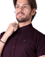 Camisa Hombre Casual Slim Vino Stfashion 50505032