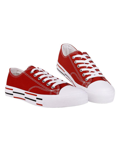 Tenis Mujer Casual Rojo Capa De Ozono 06004126