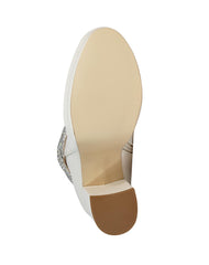 Botín Mujer Casual Tacon Crema Trendy Shoes 24504105