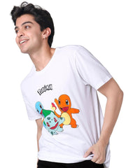 Playera Hombre Moda Camiseta Blanco Pokemon 56505087