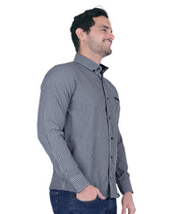 Camisa Hombre Casual Slim Azul Stfashion 57205405