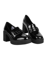 Zapatilla Mujer Tacon Negro Capa De Ozono 06004221