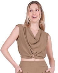 Conjunto Blusa Y Pantalón Mujer Casual Café Stfashion 52405205