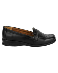 Zapato Mujer Confort Piso Negro Piel Stfashion 10103700
