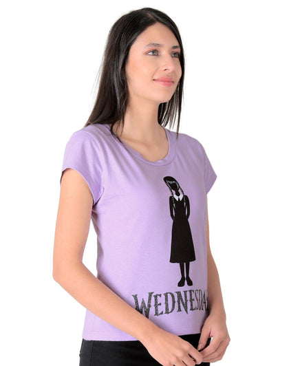Playera Moda Camiseta Mujer Lila Merlina 58204849