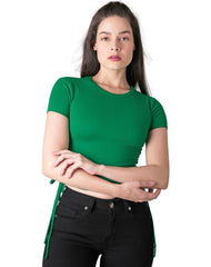 Playera Mujer Básico Camiseta Verde Stfashion 61904202