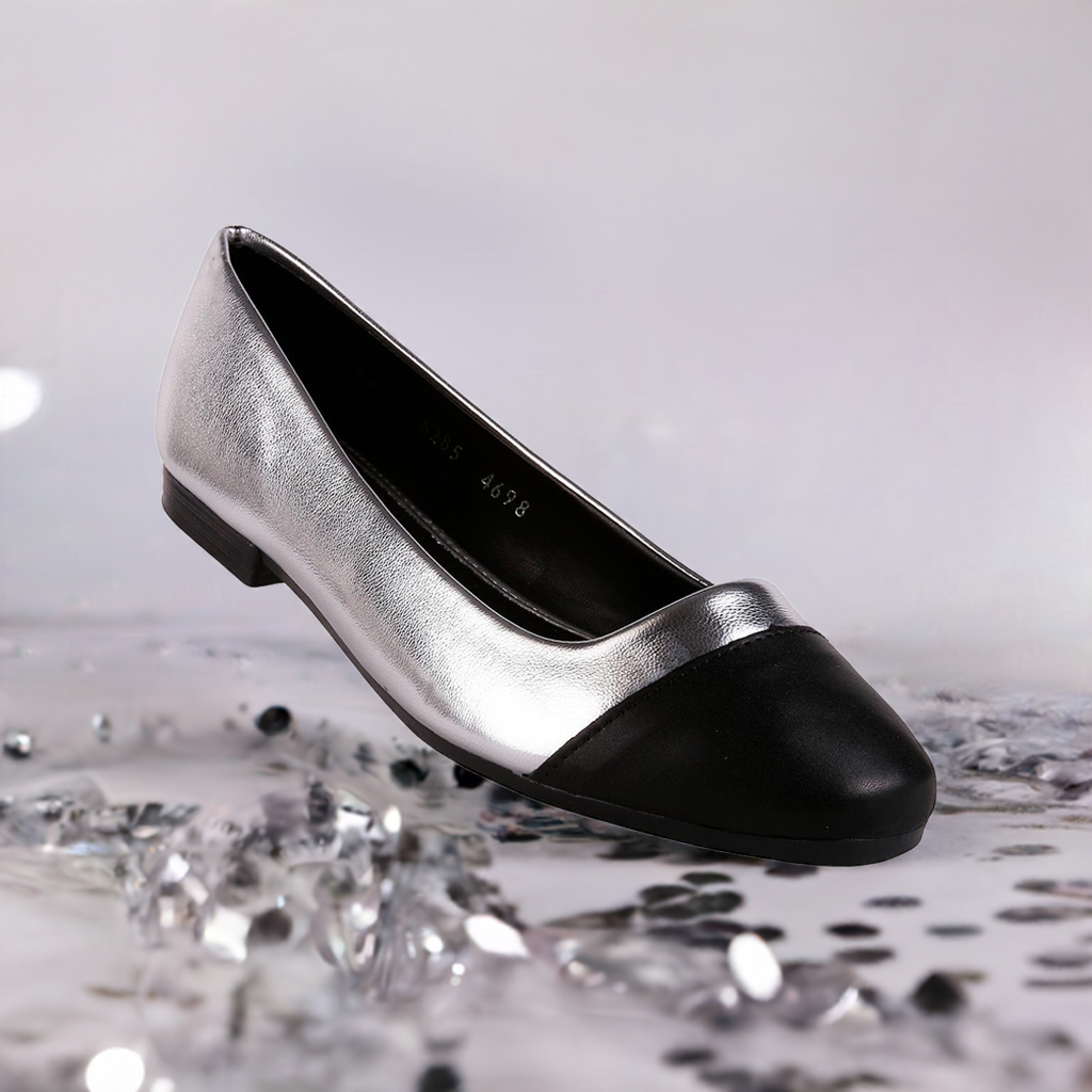 Flat Mujer Plata Stfashion 09004201