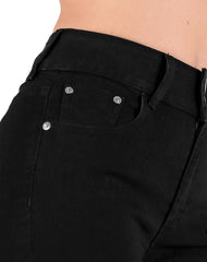 Jeans Básico Mujer Oggi Negro 59104030 Mezclilla Stretch Katia