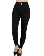 Jeans Básico Mujer Oggi Negro 59104030 Mezclilla Stretch Katia